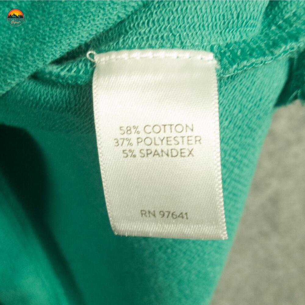 J. Jill Fit Pullover Sweatshirt Green Verde Long Sleeve V-Neck Pockets Women's L - Picture 10 of 11